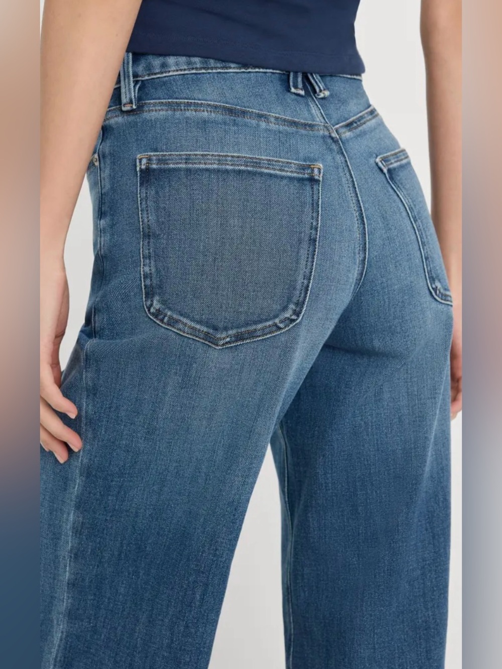 GOOD AMERICAN GOOD WAIST PALAZZO HIGH RISE WIDE LEG jeans New - Picture 16 of 16